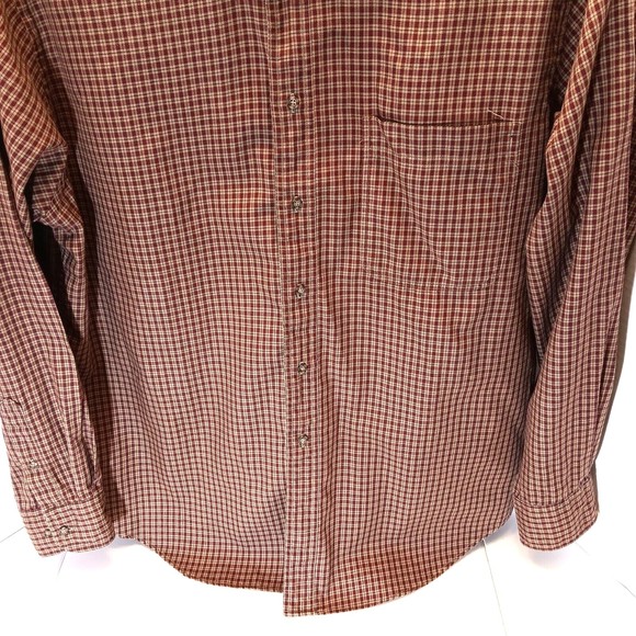Savile Row Button Up Shirt Plaid Long Sleeve Tottinham Twill Mens 16 1/2 (34-35) - Picture 5 of 9